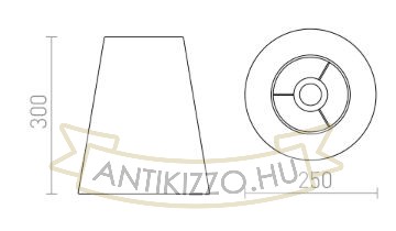 Kép CONNY 25/30 asztali lámpaernyő Polycotton fekete/arany fólia max. 23W