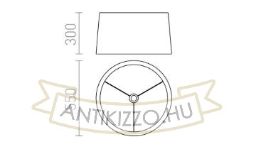 Kép ASPRO 55/30 lámpabúra  Monaco galamb szürke/ezüst PVC  max. 23W