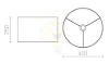 Kép RON 40/25 lámpabúra  Monaco galamb szürke/ezüst PVC  max. 23W