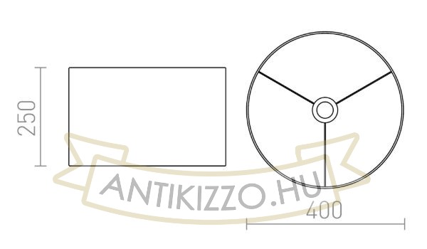 RON 40/25 lámpabúra  Monaco galamb szürke/ezüst PVC  max. 23W