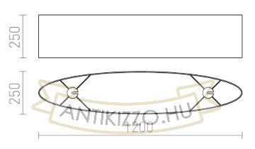 Kép CASUAL 120/25 lámpabúra  Monaco benzin kék/ezüst PVC  max. 23W
