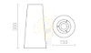 Kép CONNY 15/30 asztali lámpaernyő Monaco benzin kék/ezüst PVC max. 23W