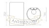 Kép RON W 15/25 fali lámpa  Chintz világosszürke/fehér PVC 230V LED E27 15W