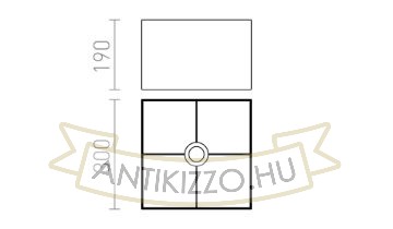 Kép TEMPO 30/19 lámpabúra  Polycotton fehér/fehér PVC  max. 23W