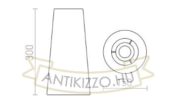 Kép CONNY 15/30 asztali lámpaernyő Polycotton fekete/réz fólia max. 23W