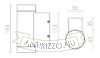 Kép MIZZI II  ezüstszürke  230V LED GU10 2x8W IP54