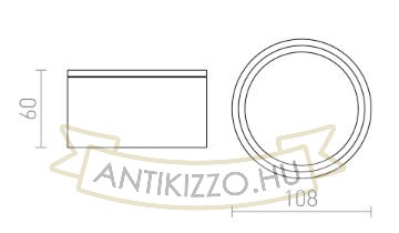 Kép MERIDO mennyezeti lámpa fehér 230V GX53 11W IP54