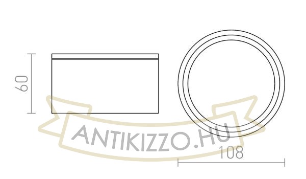 Kép MERIDO mennyezeti lámpa fehér 230V GX53 11W IP54