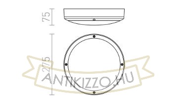Kép SONNY mennyezeti lámpa antracit  230V LED E27 2x15W IP54