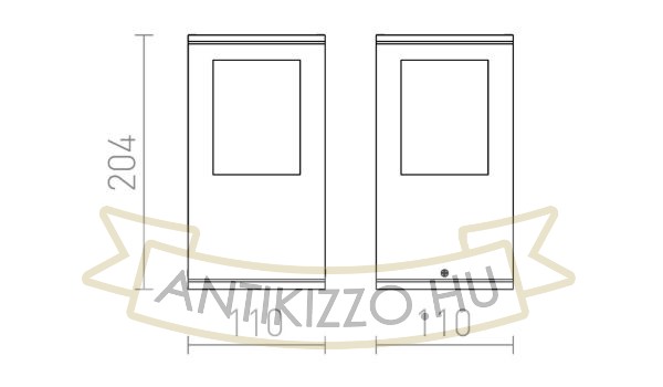 Kép PONDER 20 fali/állólámpa fekete  230V LED E27 15W IP44