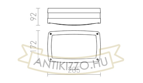 Kép SONYA RC  ezüstszürke  230V LED E27 2x15W IP54
