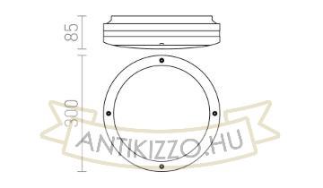 Kép SONYA 30  ezüstszürke  230V LED E27 2x11W IP54