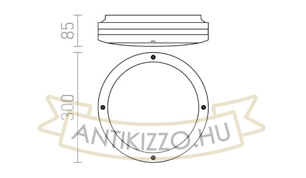 Kép SONYA 30  fekete  230V LED E27 2x11W IP54