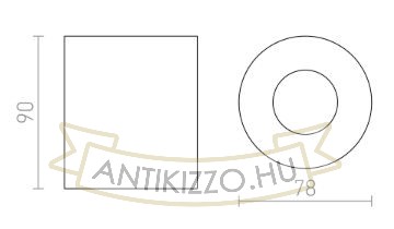 Kép MAYO R rögzített mennyezeti lámpa szálcsiszolt alumínium 230V/700mA LED 9W 36° 2700K