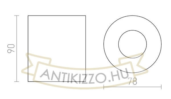 Kép MAYO R rögzített mennyezeti lámpa szálcsiszolt alumínium 230V/700mA LED 9W 36° 2700K