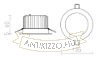 MAYDAY B 11 süllyesztett lámpa csiszolt alumínium 230V/500mA LED 9W 2700K