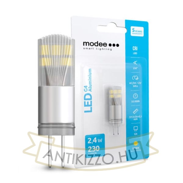 MODEE Smart Lighting LED G4 Aluminium AC/DC 12V 2.4W 2700K (230 lumen)
