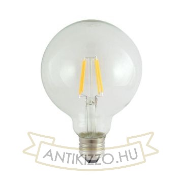 LED filament dekor izzó - G95 - 6 watt E27 720LM