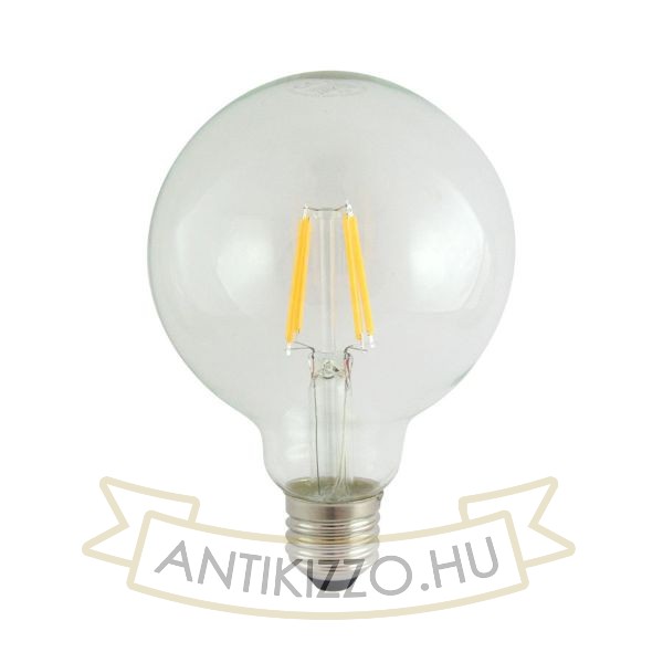 LED filament dekor izzó - G95 - 6 watt E27 720LM