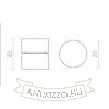Fém kábelrögzítő textil vezetékekhez, felüggeszthető lámpákhoz, krómozott