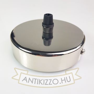 Fényes króm plafontárcsa mennyezetirózsa 100mm, oldal rögzítős