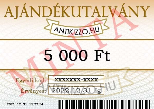 Antikizzo.hu ajándékutalvány 5 000 Ft