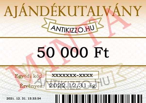Antikizzo.hu ajándékutalvány 50 000 Ft