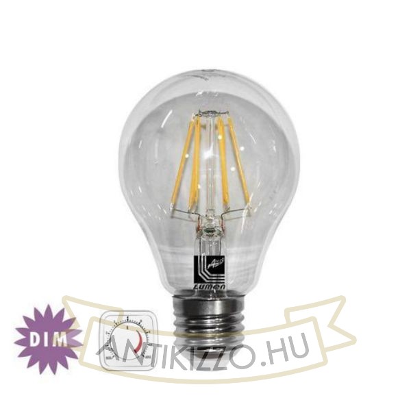 LED Filament dekor izzó - A67- 8W - E27 - meleg fehér szabályozható