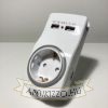 Technik Professional Elosztó Fali 1 utas Éjszakai Fénnyel + 2db USB