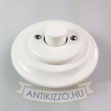Porcelán fényerőszabályzó Ø60 mm-es dobozhoz, fehér kerettel