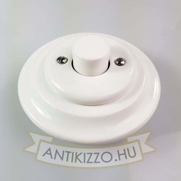 Porcelán fényerőszabályzó Ø60 mm-es dobozhoz, fehér kerettel