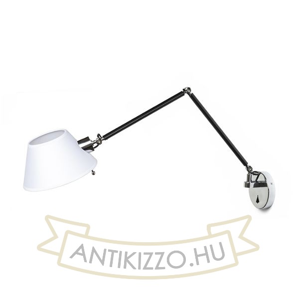 MONTANA fali lámpa fehér/fekete króm 230V E27 28W