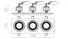 SHARM SQ III süllyesztett lámpa gyöngyházarany/barna  230V LED 3x10W 24°  3000K