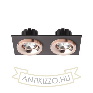 SHARM SQ II süllyesztett lámpa fekete réz/réz 230V LED 2x10W 24°  3000K