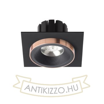 SHARM SQ I süllyesztett lámpa fekete/fekete réz 230V LED 10W 24°  3000K