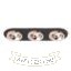 SHARM R III süllyesztett lámpa fekete réz/réz 230V LED 3x10W 24°  3000K