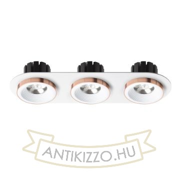 SHARM R III süllyesztett lámpa fehér réz 230V LED 3x10W 24°  3000K