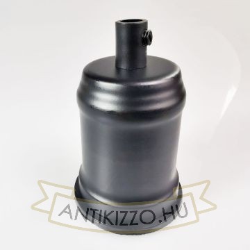 Edison izzó foglalat matt fekete szín - E27