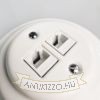 Fehér porcelán adatcsatlakozó aljzat – dupla RJ45