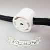 Műanyag kábelrögzítő textil vezetékekhez, felüggeszthető lámpákhoz, fehér szín