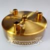  Antik sárgaréz plafontárcsa mennyezetirózsa 2-5 kivezetéssel 100mm, oldal rögzítős fém kábelrögzítővel