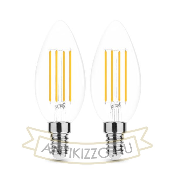 2 DB.LED Filament Canlde C35 7W E14 360° 2700K (806 lumen) szabályozható