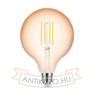 LED Filament Amber Globe G125 4W E14 320° 1800K (300 lumen) dimm.