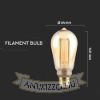 ST64 4watt retro izzó LED, antikolt 200LM
