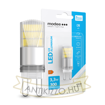 LED Izzó G9 Aluminium 3,3W 4000K (300 lumen)