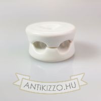 Fehér porcelán kábelvezető 2 vezetékhez
