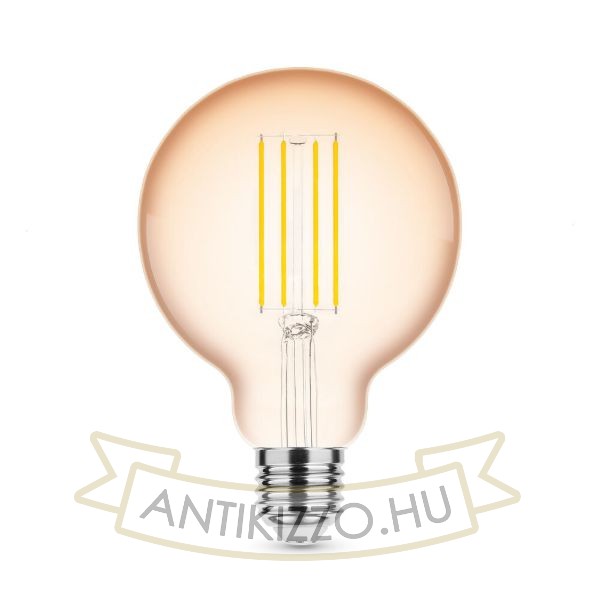 LED Filament Antikolt Gömb G95 4W E27 320° 1800K (300 lumen) dimm.