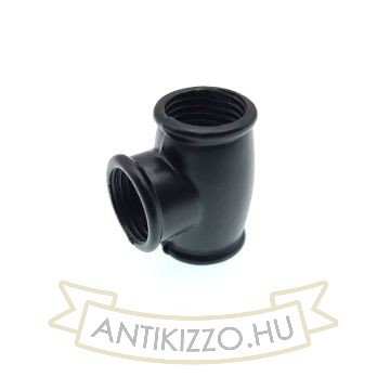 Fekete T idom 3xM10  belső menettel - 20mmx17mm
