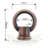 Lámpa tartógyűrű antik vörösréz - belső menetes 18mm