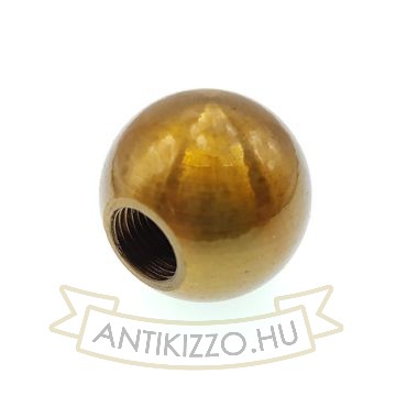 Dekor gömb, 3 furattal - M10x1 - Antik sárgaréz